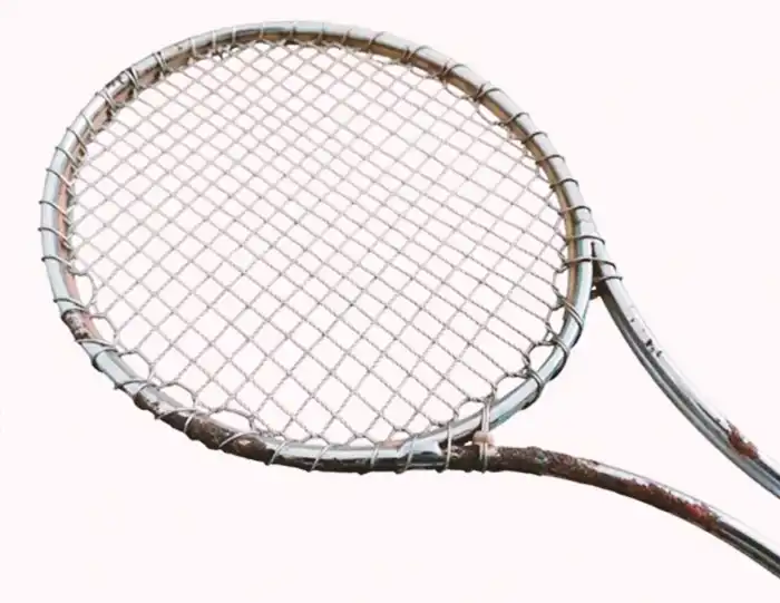 modelo de encordado de raqueta de tenis antiguo